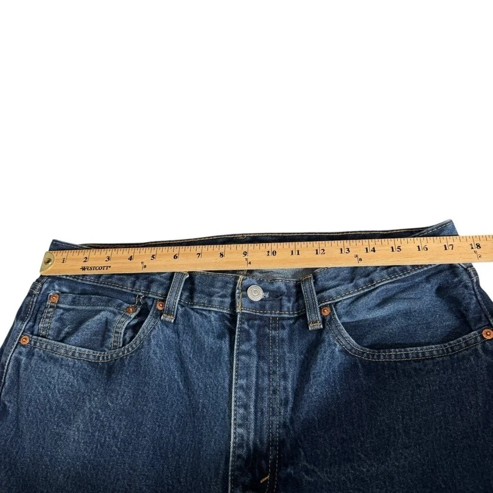 Levi's 505 Regular Mid Rise Regular Fit Straight Leg Jeans Denim Pants Men's 36‎